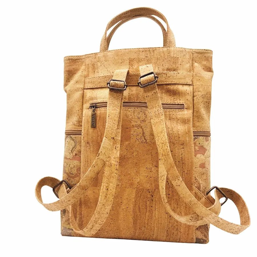 Akron Large Cork Backpack back