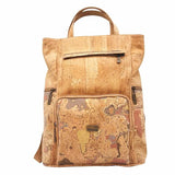 Akron Large Cork Backpack front - in Flamingo