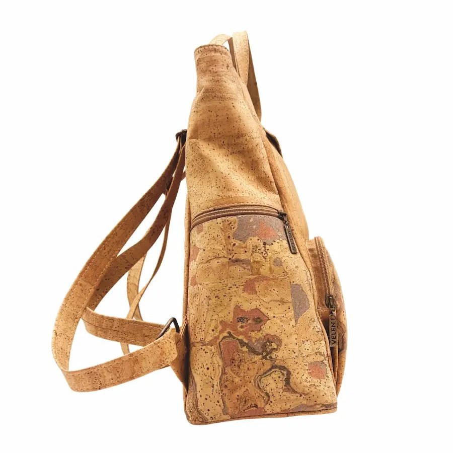 Akron Large Cork Backpack side