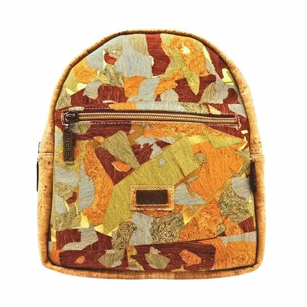 Front view of Aspen Mini Backpack Purse in Patchwork