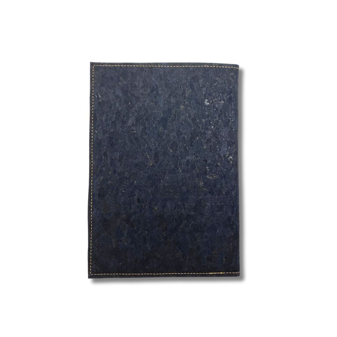 Cork Leather Notepad Cover - Small Refillable Notepad -back view by  Texas Cork Company