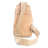 Back view of Natural Cork Chest Bag from Texas Cork Company