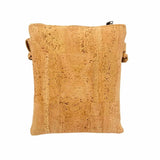 Back of Charleston Cork Triple Zip Crossbody Bag in Natural