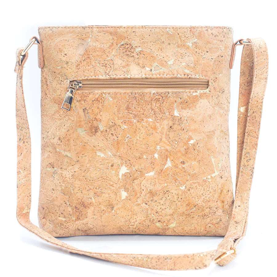 Back of Crossbody bag with front slip pocket from Texas Cork Company