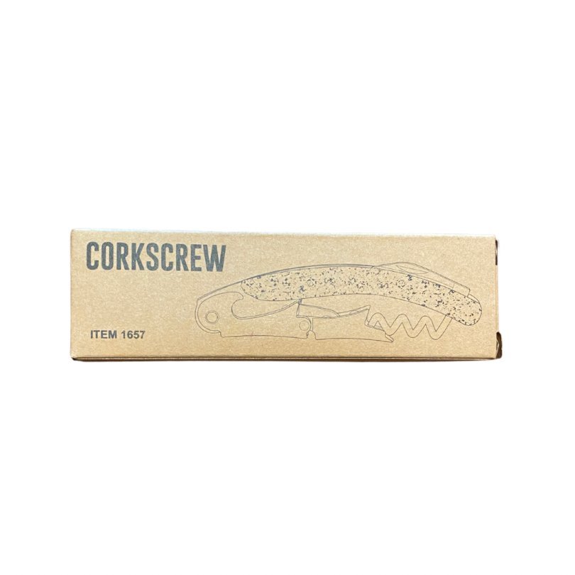 Cork Handled Corkscrew in box from Texas Cork Company