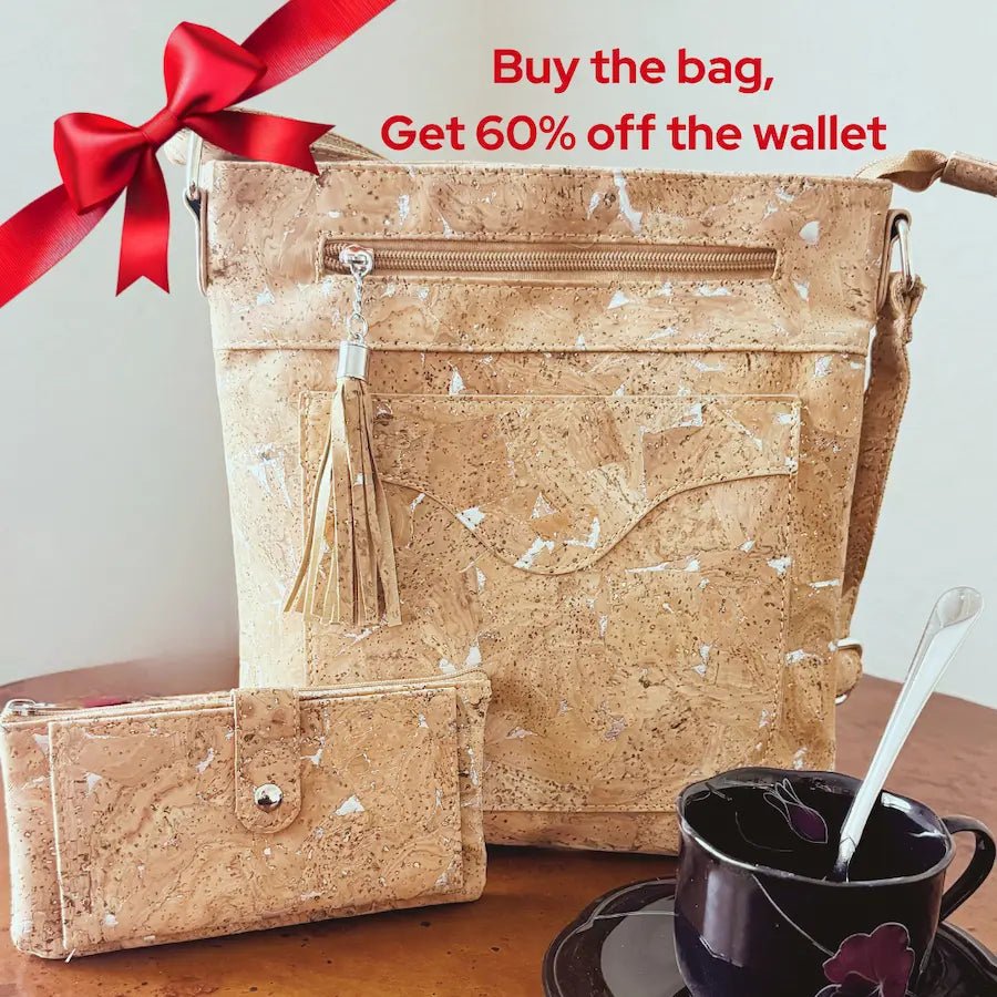  The cork Aberdeen Crossbody and the coordinating Tacoma wallet bundle.
