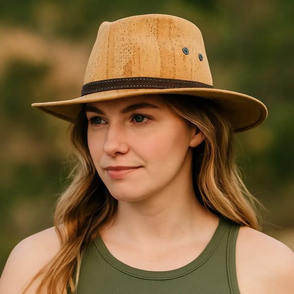 Woman wearing Canyon Outlaw Cowboy Hat