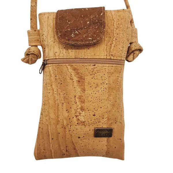 Myrtle Cell phone bag with Brown Gold closure flap