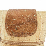 Close up of Brown Gold flap on Myrtle  Cell Phone Bag
