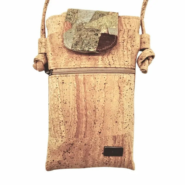Myrtle cell phone bag with Patchwork closure flap