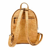 Cheyenne Cork backpack on a white background  - back view showing zipper pocket