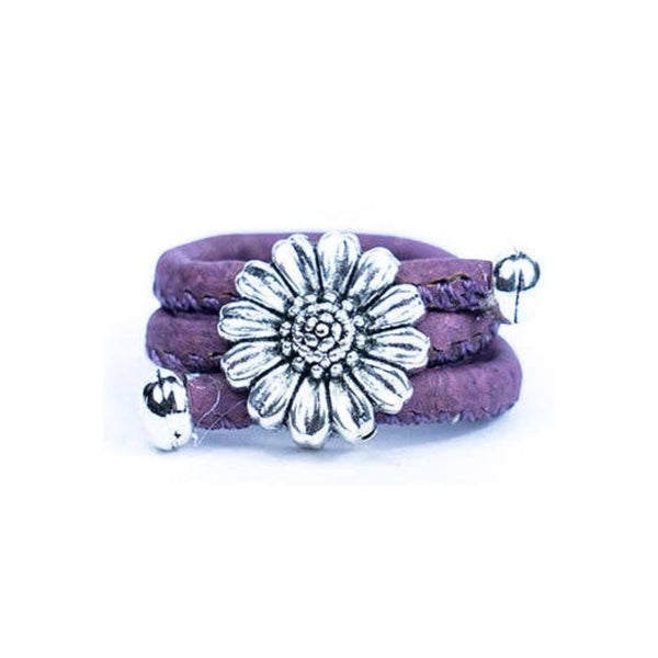 Purple chrysanthemum cork ring from Texas Cork Co