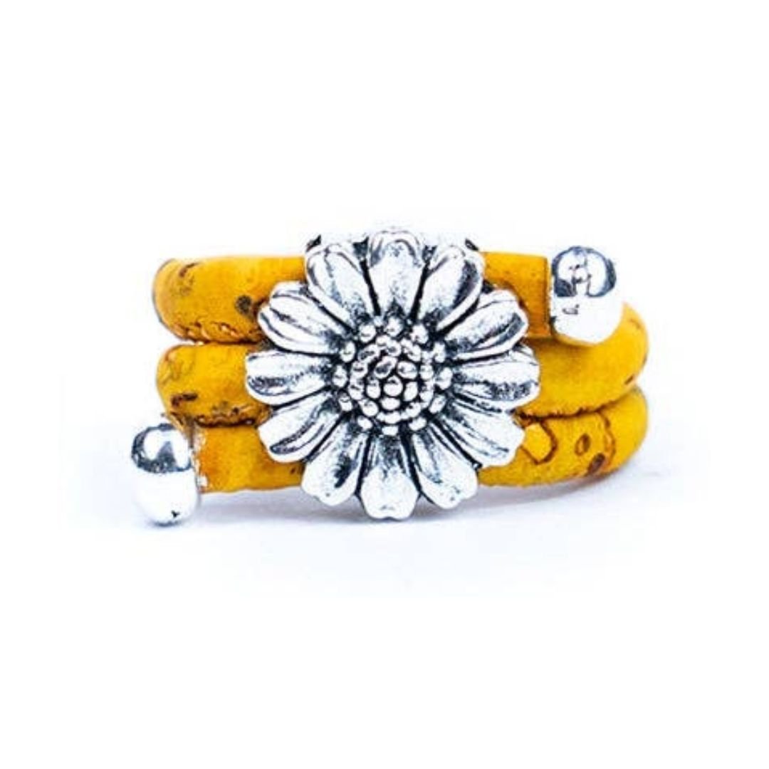 Yellow Chrysanthemum colored cork ring from Texas Cork Company