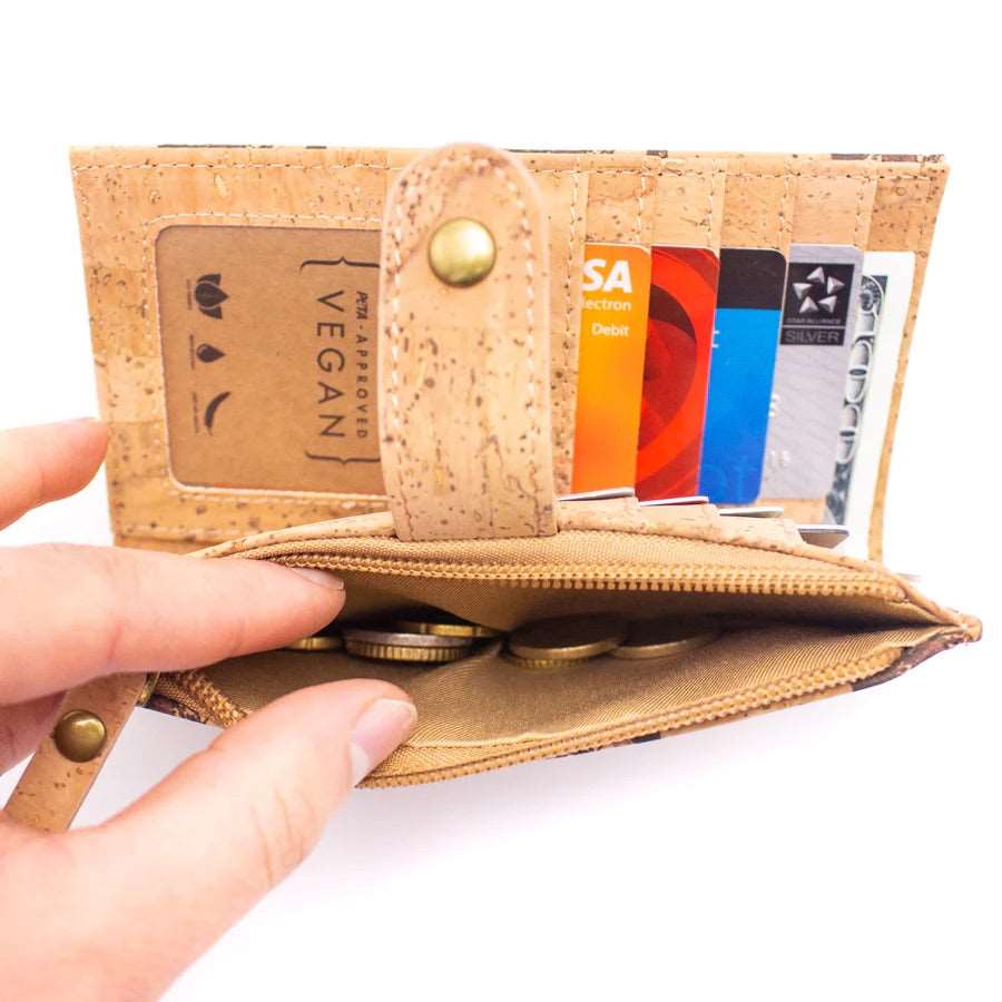 Coin pouch in Exquisite Cork Wallet With Snap Closure from Texas Cork Company