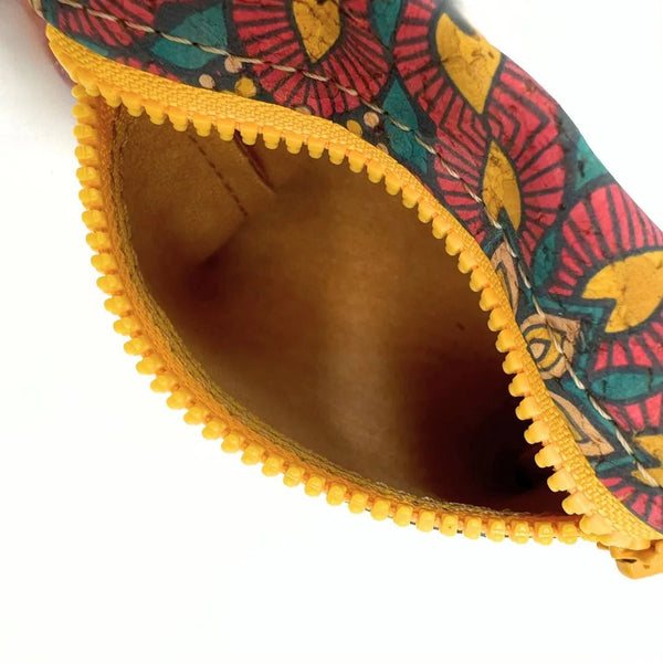 Inside of coin purse by Texas Cork Company