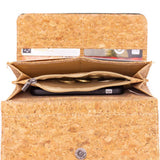 Coin zip pocket of Trifold Geometric Clutch Wallet for Women from Texas Cork Company