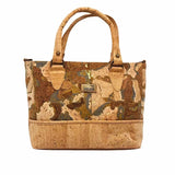 Front view of convertible crossbody bag with hand straps in Napa Luxe style and Ocean color