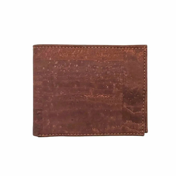 Front Santa Fe cork billfold in dark brown