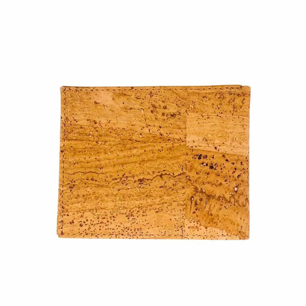 Back of Santa Fe cork billfold in natural