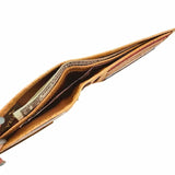 Top of Santa Fe cork billfold showing bill pockets