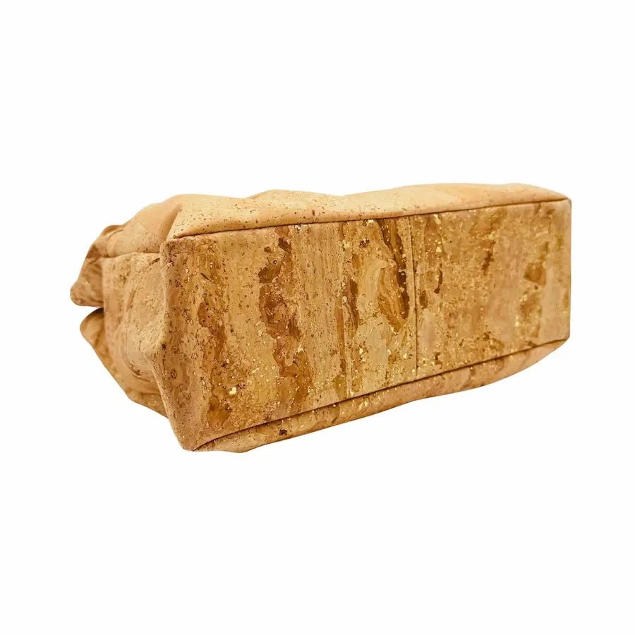 Miami Cork Shoulder bag bottom in Gold and Natural