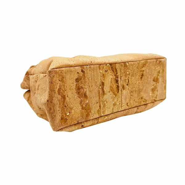 Miami Cork Shoulder bag bottom in Gold and Natural