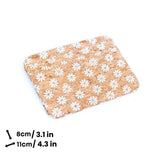 Patterned Cork Slim Card Wallet | dimensions | Texas Cork Company