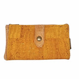 Front of Seattle Slim Woman's Cork Wallet in Amarelo