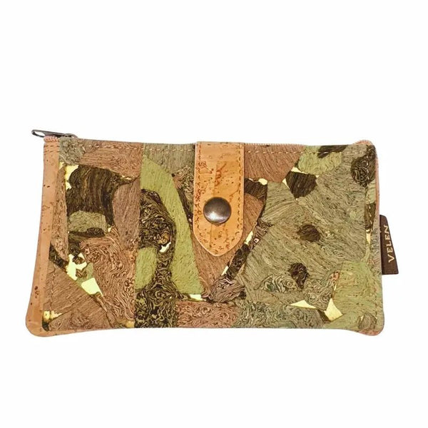 Front of Seattle Slim Woman's Cork Wallet in Amazonia