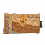 Front of Seattle Slim Woman's Cork Wallet in Earth Sea