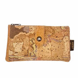 Front of Seattle Slim Woman's Cork Wallet in Flamingo
