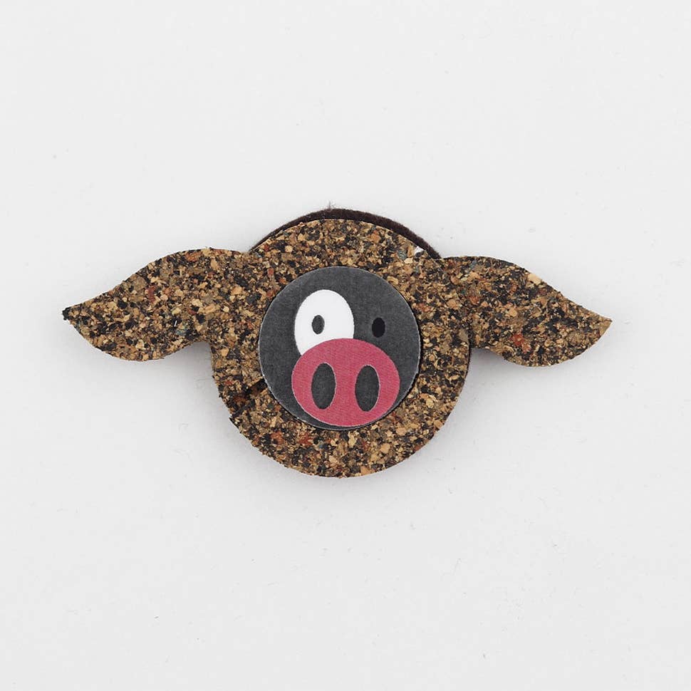 Cork Wine Bottle Drip Stop & Magnet -cow face - Texas Cork Company