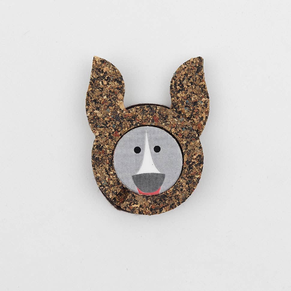 Cork Wine Bottle Drip Stop & Magnet -dog face - Texas Cork Company