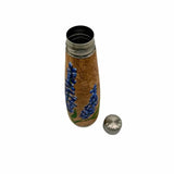 Open cork wrapped hydro flask with hand painted blue bonnets.