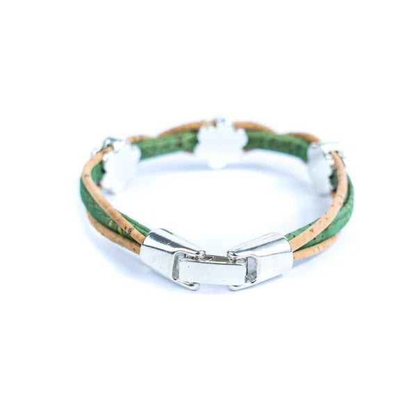 Cork Bracelet with 3 Daisy Charms