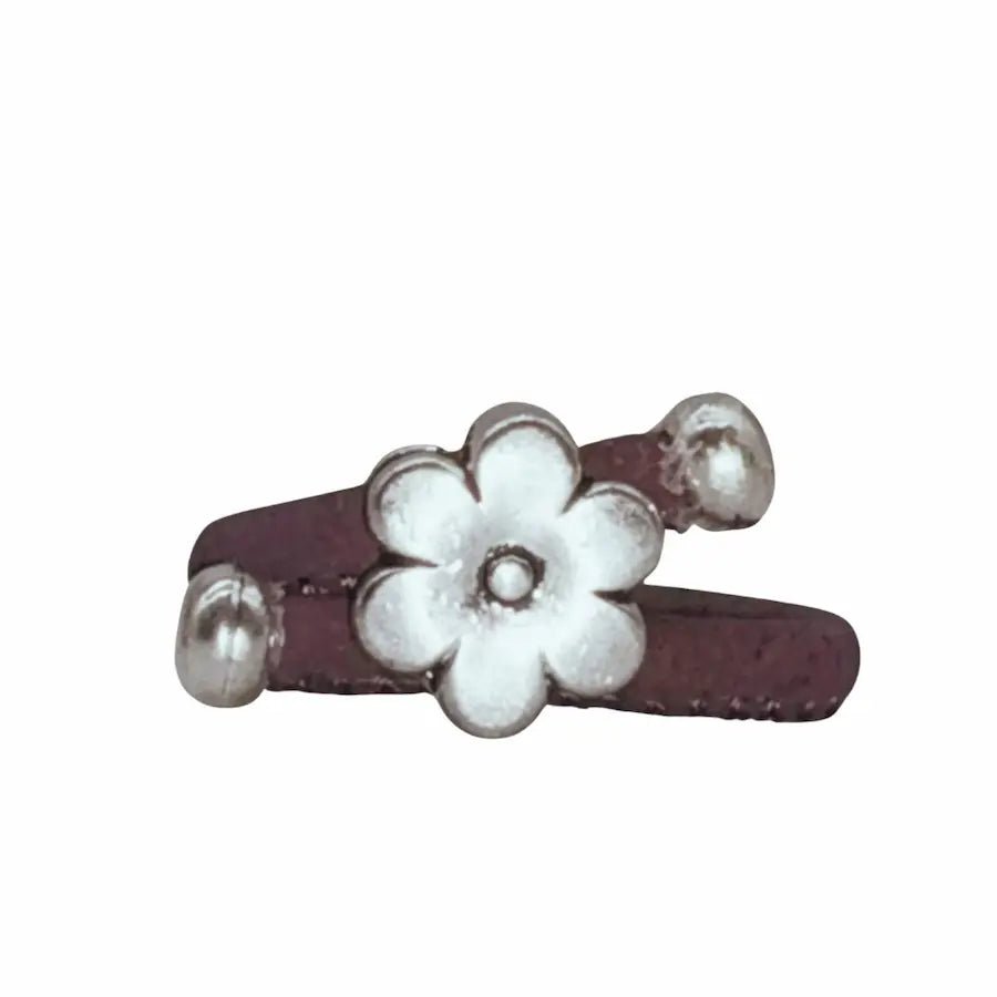 Purple cork cord ring with Daisy charm