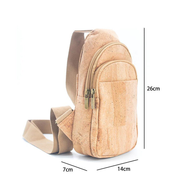 Dimensions of Natural Cork Chest Bag from Texas Cork Company in centimeters