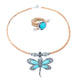  Dragonfly Necklace & Turquoise Ring