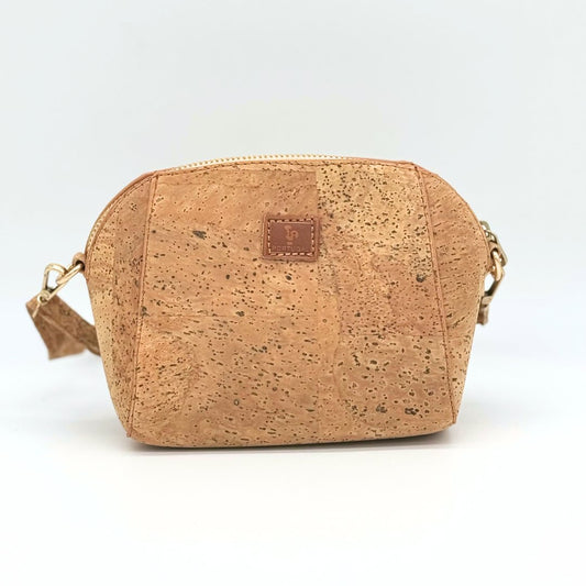 Eco Chic Tiny Cork Crossbody Bag - front view from Texas Cork Company