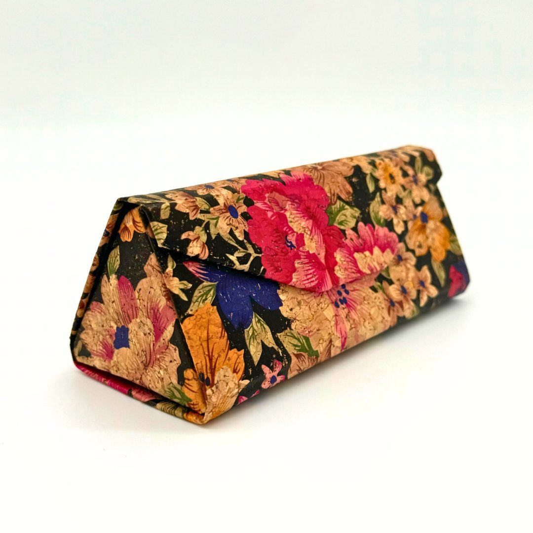 Expanded Patterned Cork Foldable Glasses Case from Texas Cork Company