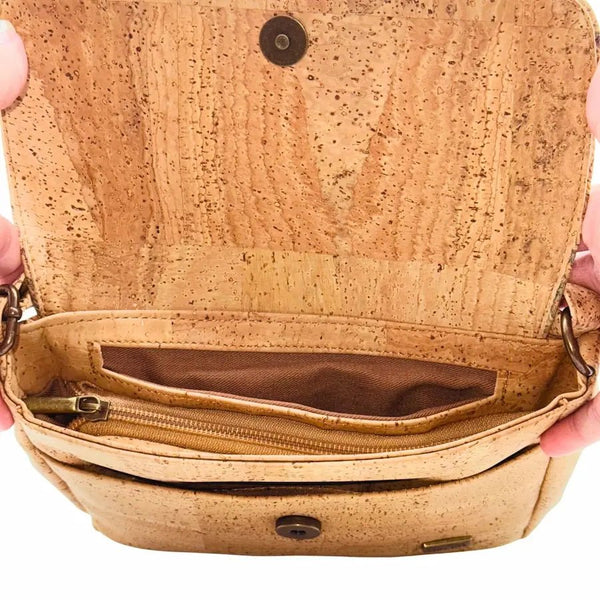 Fargo Cork Crossbody secret slip pocket beside zipper