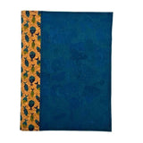 Cork Leather Spiral Cover - front - Fish with Deep Blue Sea accent on right border