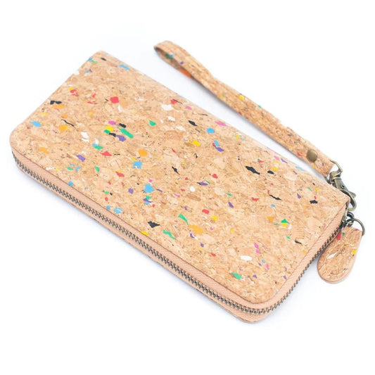 Cork Wristlet Wallet Aggregate Confetti from Texas Cork Company