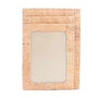 Front view of minimalist cork card wallet in  Natural