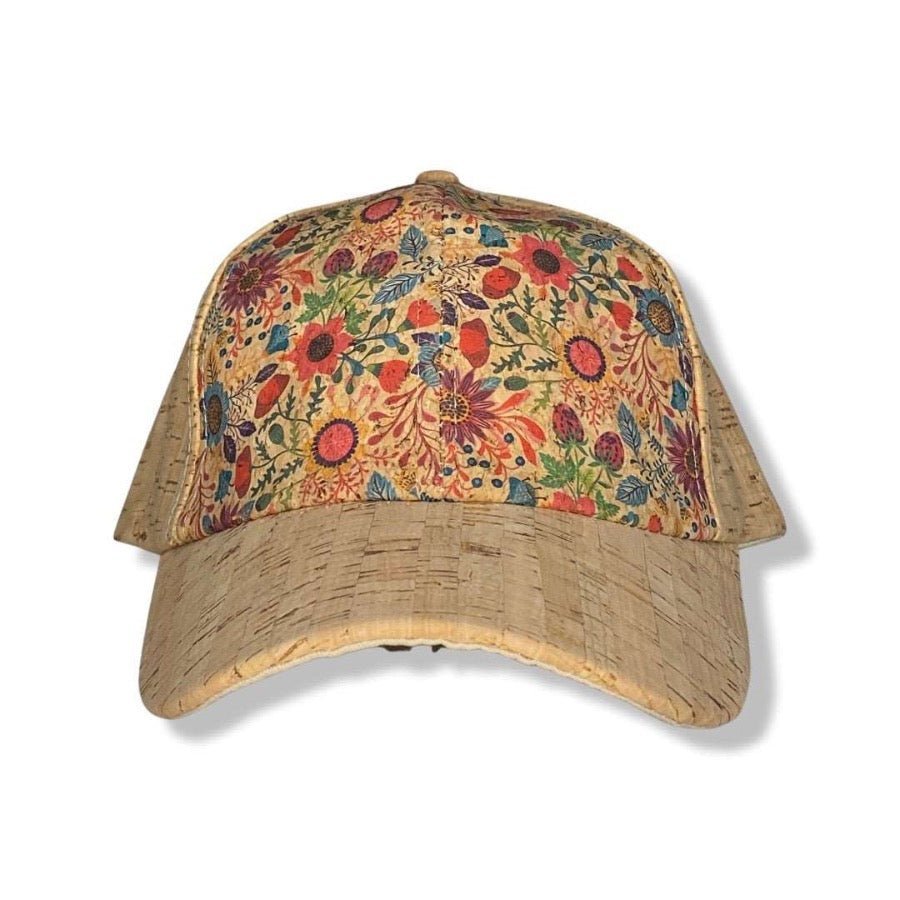 Front of Rustic Cork Baseball Hat - Wildflower from Texas Cork Company