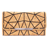 Front of Trifold Geometric Clutch Wallet for Women from Texas Cork Company