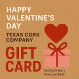 Valentines Day gift card with a red heart and wrapped package.