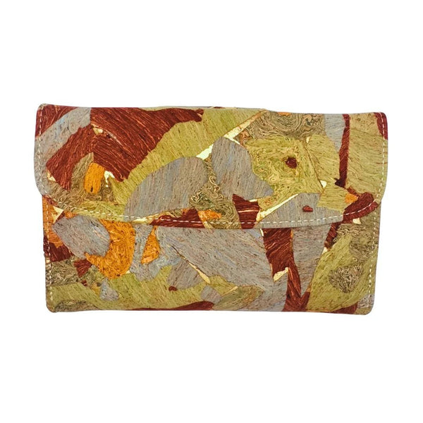 Back view Golden Gate Trifold Cork Wallet in Patchwork