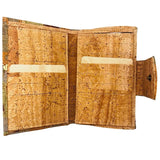 Inside view Golden Gate Trifold Cork Wallet showing card slots