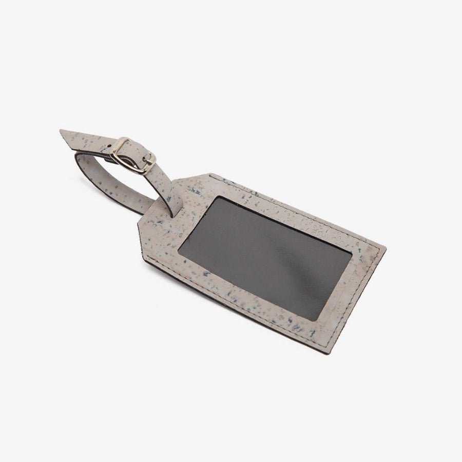 Cork Luggage Tag -gray from Texas Cork Company